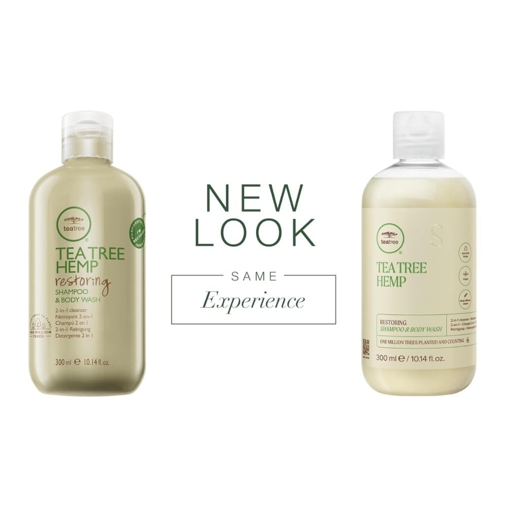 Tea Tree Hemp Restoring Shampoo & Body Wash - 2 in 1 Cleanser