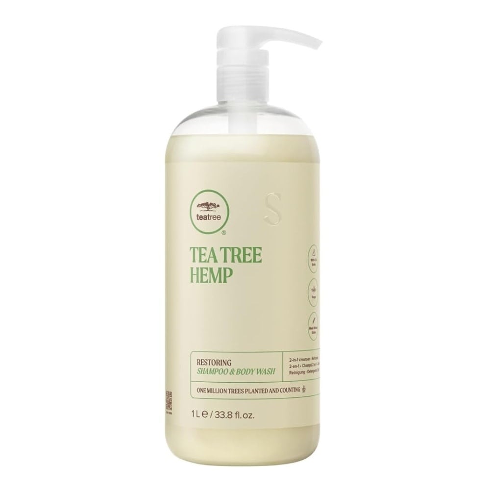 Shampoing et gel douche "Tea Tree Hemp Restoring" - Nettoyant 2 en 1