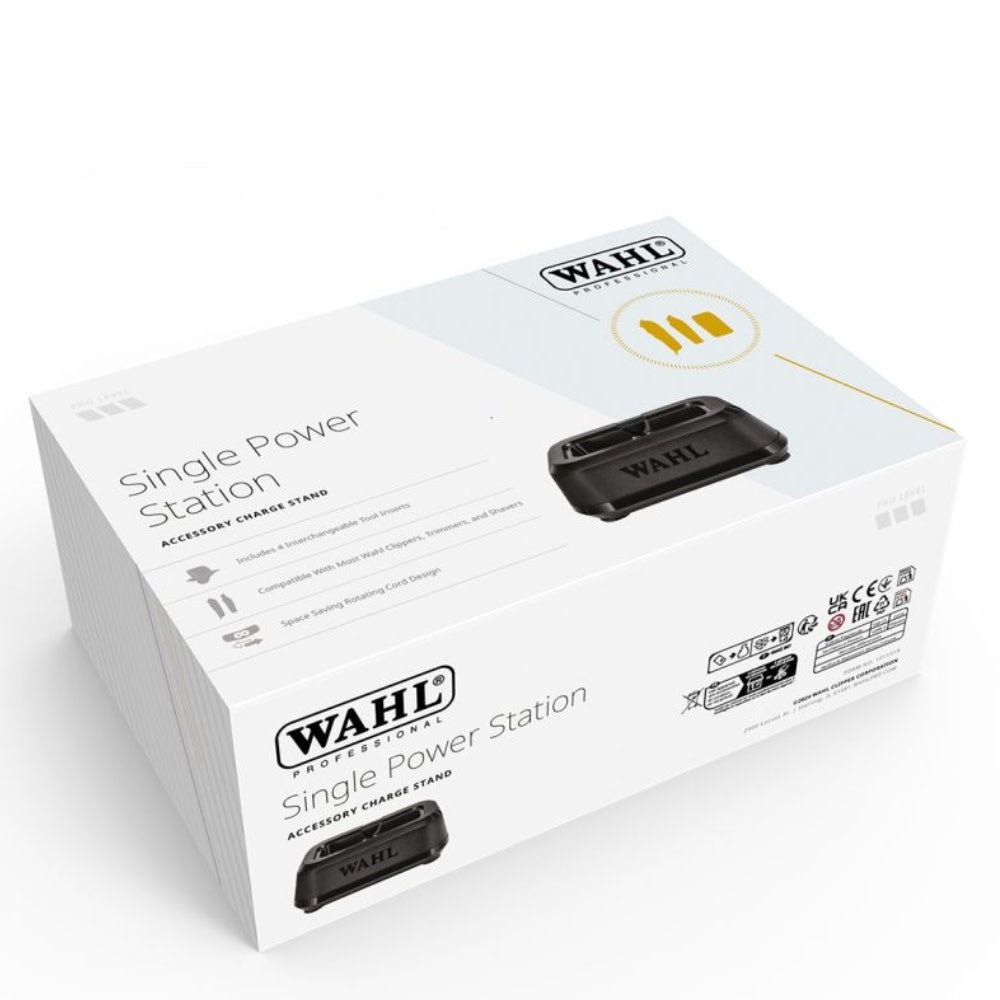 WAHL Professional - Base de recharge simple avec adapteur pour tondeuse, finition et rasoir #53254