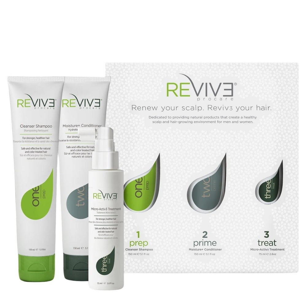 Starter Kit Hair Loss Trio with Prep shampoo, Prime Conditioner and Micro-Activ3 Treatment-  For All Types of Thinning Hair (2x 150ml/5.1oz, 75ml/2.6oz)