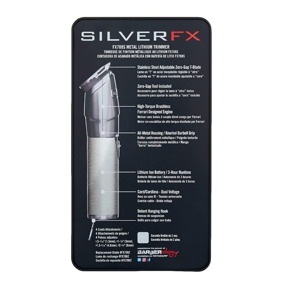 Tondeuse de finition avec boîtier métallique "FX788S" - SilverFX