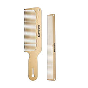 Barberology Clipper and Cutting GoldFX Metal Comb Set (19,05cm/7,5" et 22,8cm/9")  - Gold