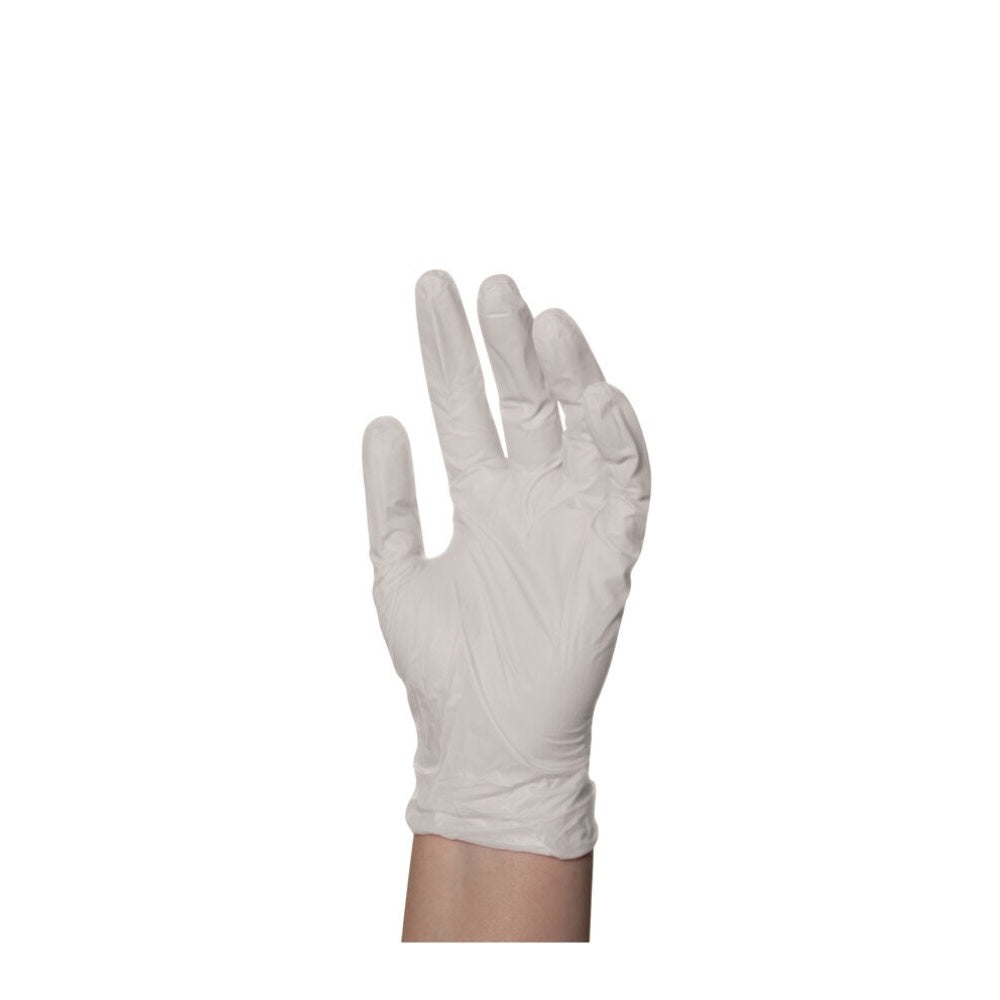 Gants de nitrile jetables - Blanc - Grand (Boite de 100)