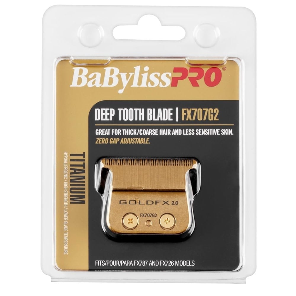 Lame de rechange pour tondeuse FX787 Lame en T à dents profondes de 2mm FX707G2 Titanium - Or