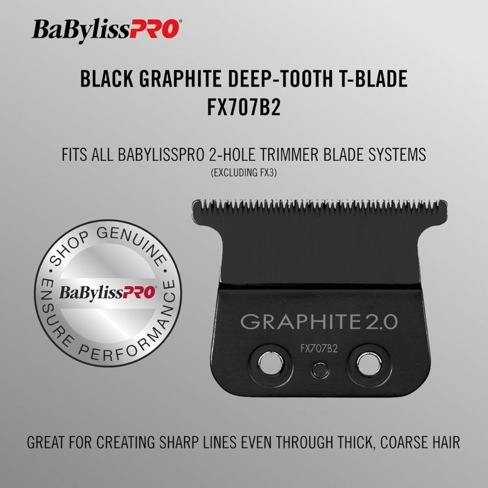 Lame de rechange pour tondeuse FX787 Lame en T à dents profondes de 2mm FX707B2 Graphite - Noir