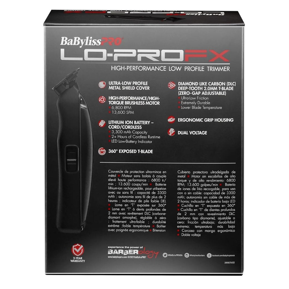 Tondeuse de finition haute performance à profile bas LO-PROFX "FX726" - Noir