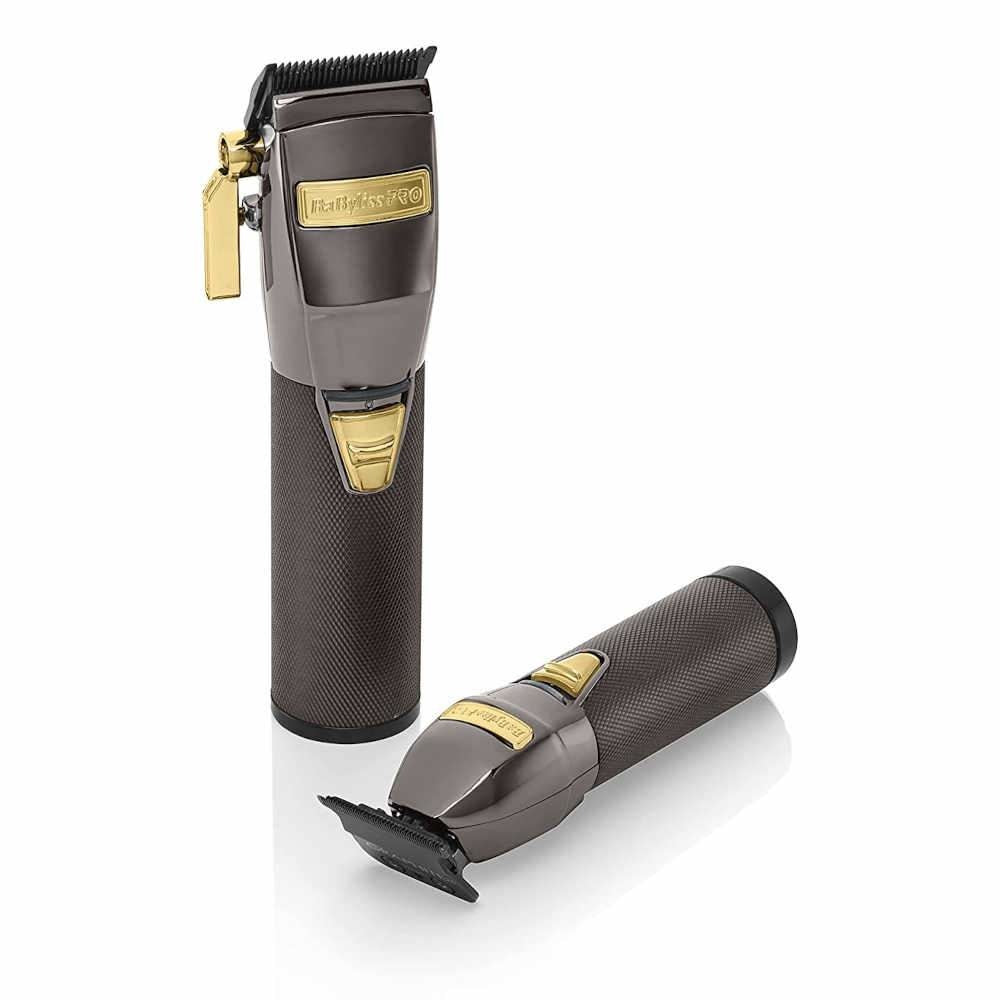 BaByliss PRO - Duo "LimitedFX Collection" tondeuse de finition FX787GMG et tondeuse FX870GMG - Gris acier