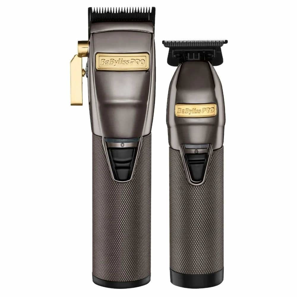 BaByliss PRO - Duo "LimitedFX Collection" tondeuse de finition FX787GMG et tondeuse FX870GMG - Gris acier