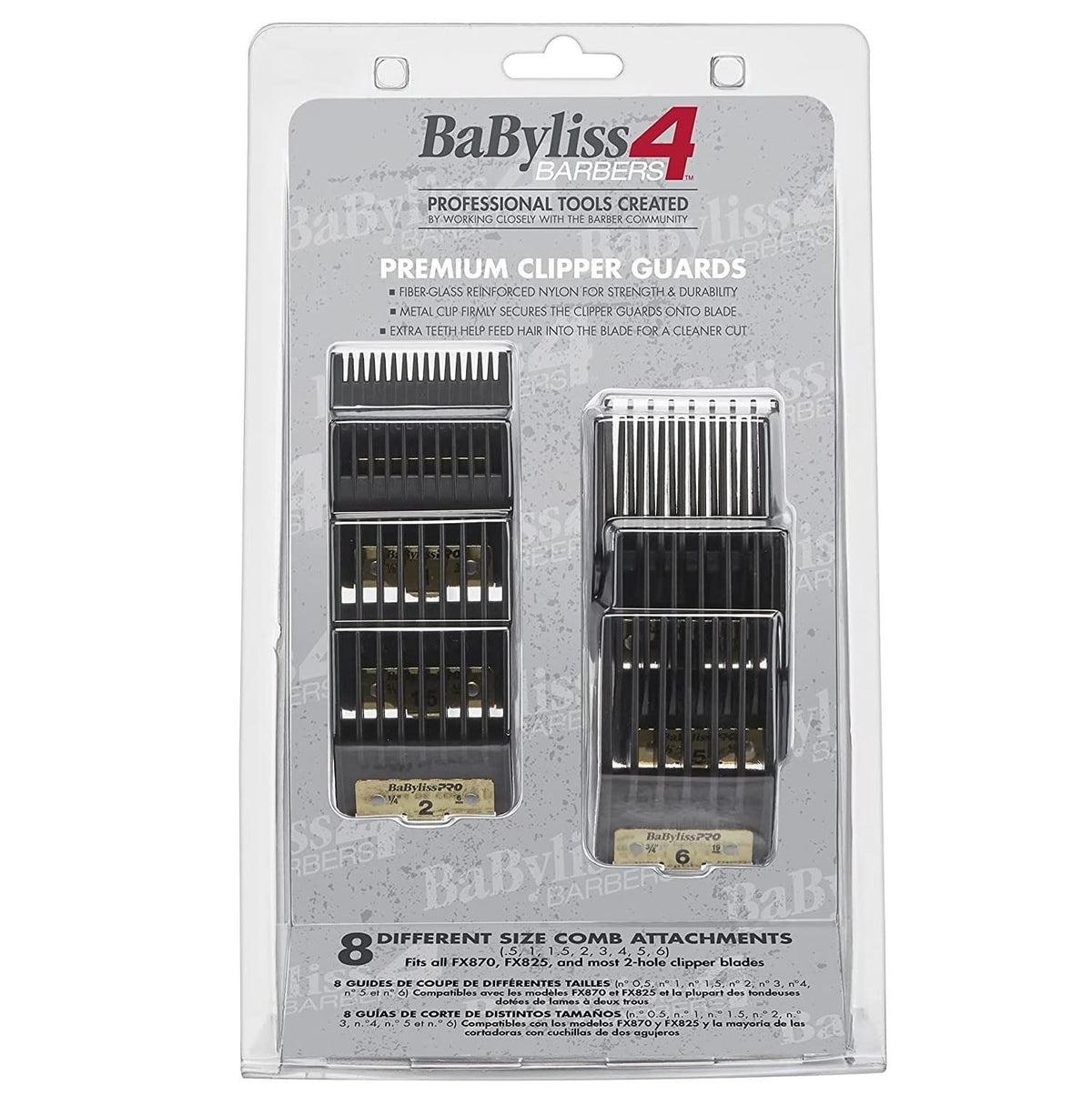Ensemble de 8 guides de coupe "FXPCG Premium Clipper Guards"