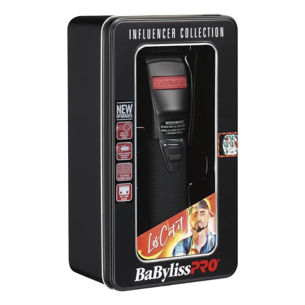 Cordless Metal Clipper with lithium-ion battery "FX870RI Boost+" Los Cut It Influencer Edition - Black & Red