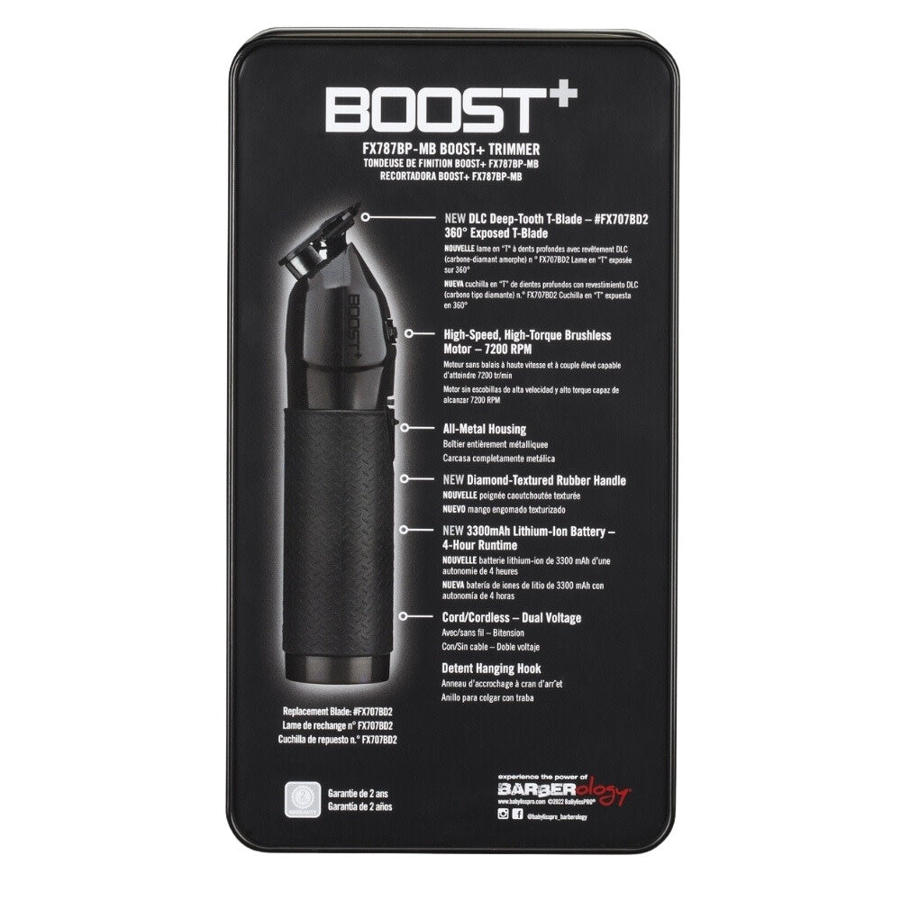 FX787BP-MB Boost+ Cordless Metal Trimmer - Matte Black