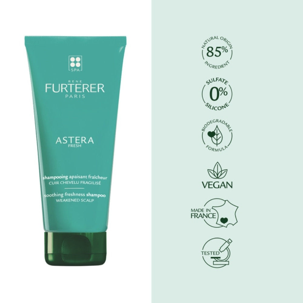 Shampoing apaisant fraîcheur "Astera Fresh" aux huiles essentielles froides - Pour cuir chevelu irrité