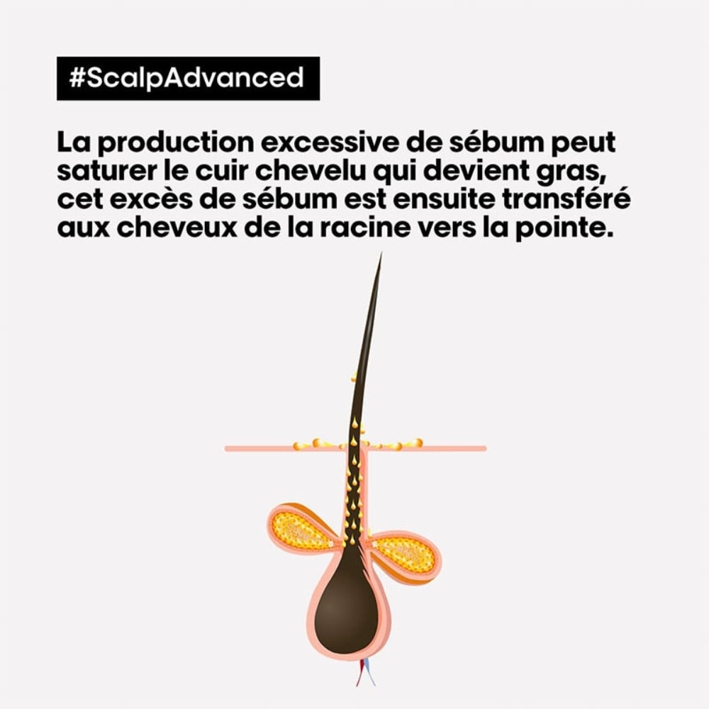 Shampoing dermo-purifiant anti-gras "Serie Expert Scalp Advanced Anti-Oilness" - Pour cuir chevelu gras