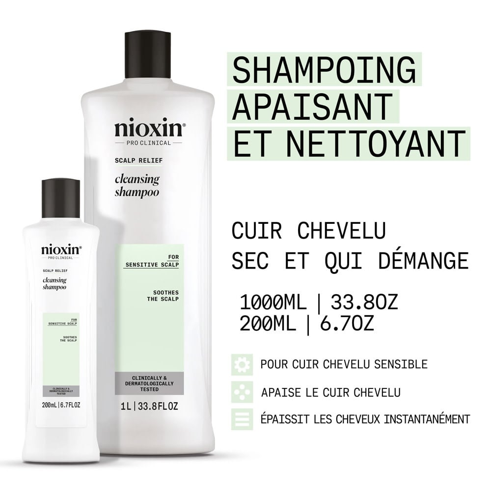 Shampoing apaisant et nettoyant du cuir chevelu - Pour cuir chevelu sensible