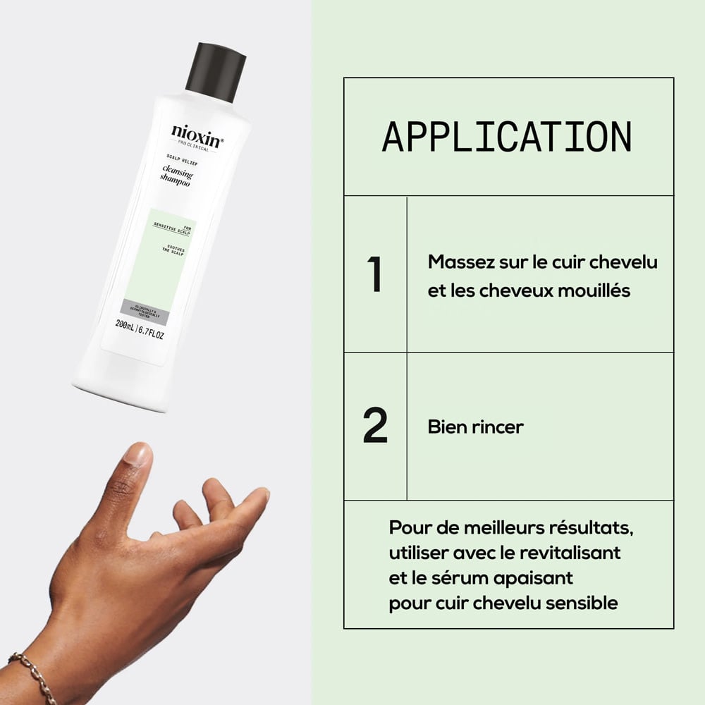 Shampoing apaisant et nettoyant du cuir chevelu - Pour cuir chevelu sensible