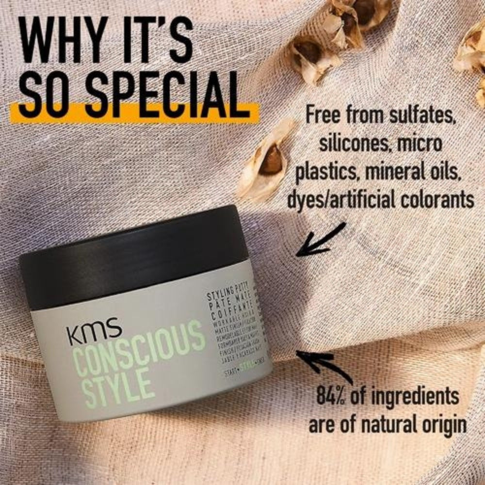 Pâte mate coiffante "Conscious Style Styling Putty" - Fixation remodelable et fini mat (75ml/2.5oz)