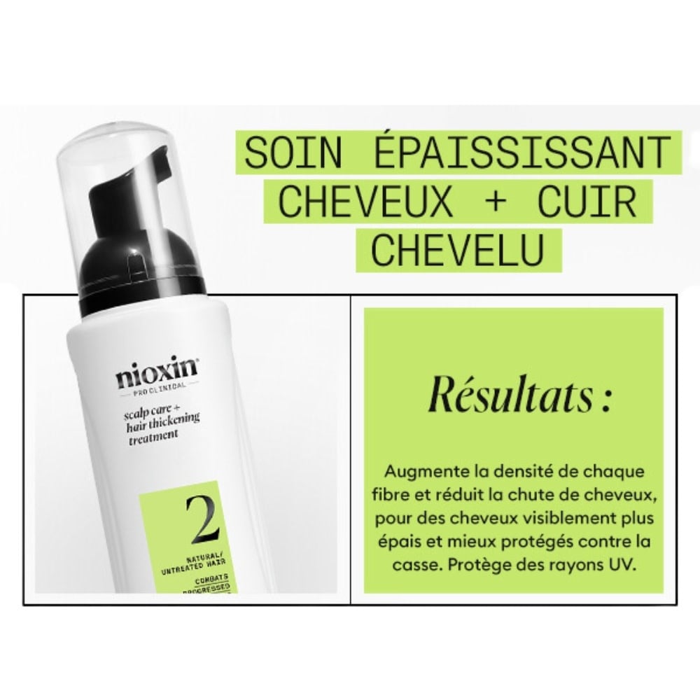 Traitement épaississant sans rinçage cheveux + cuir chevelu Système 2 - Pour cheveux naturels avec chute avancée