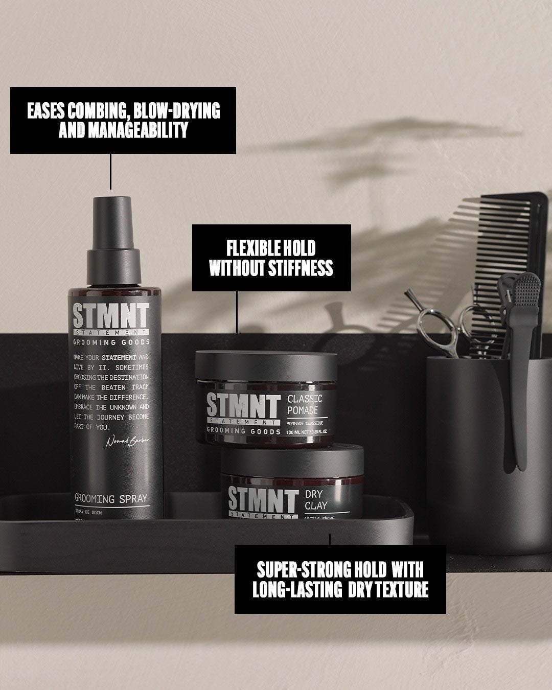 Classic Pomade - Strong Hold, Natural Shine (100ml/3.38oz)