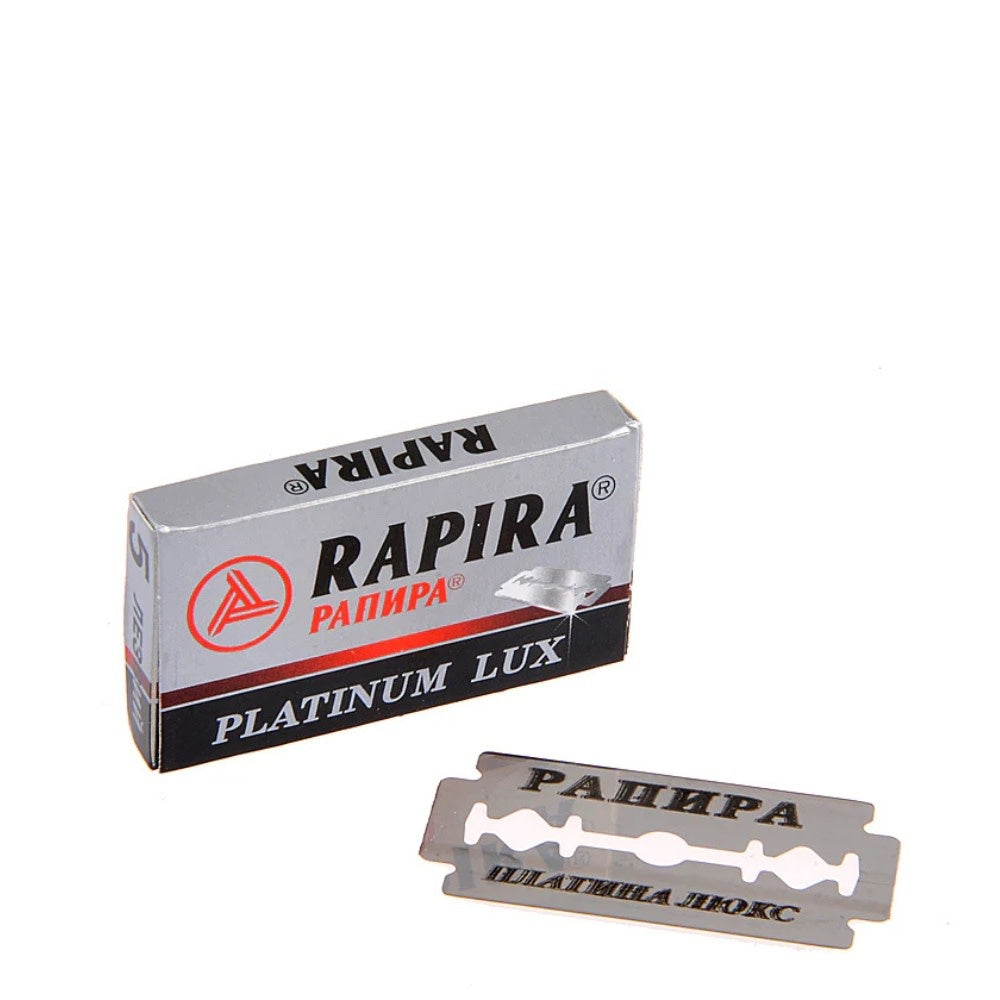 Rapira - Lames de rasoir à double tranchant "Platinum Lux" - (Paquet de 5)