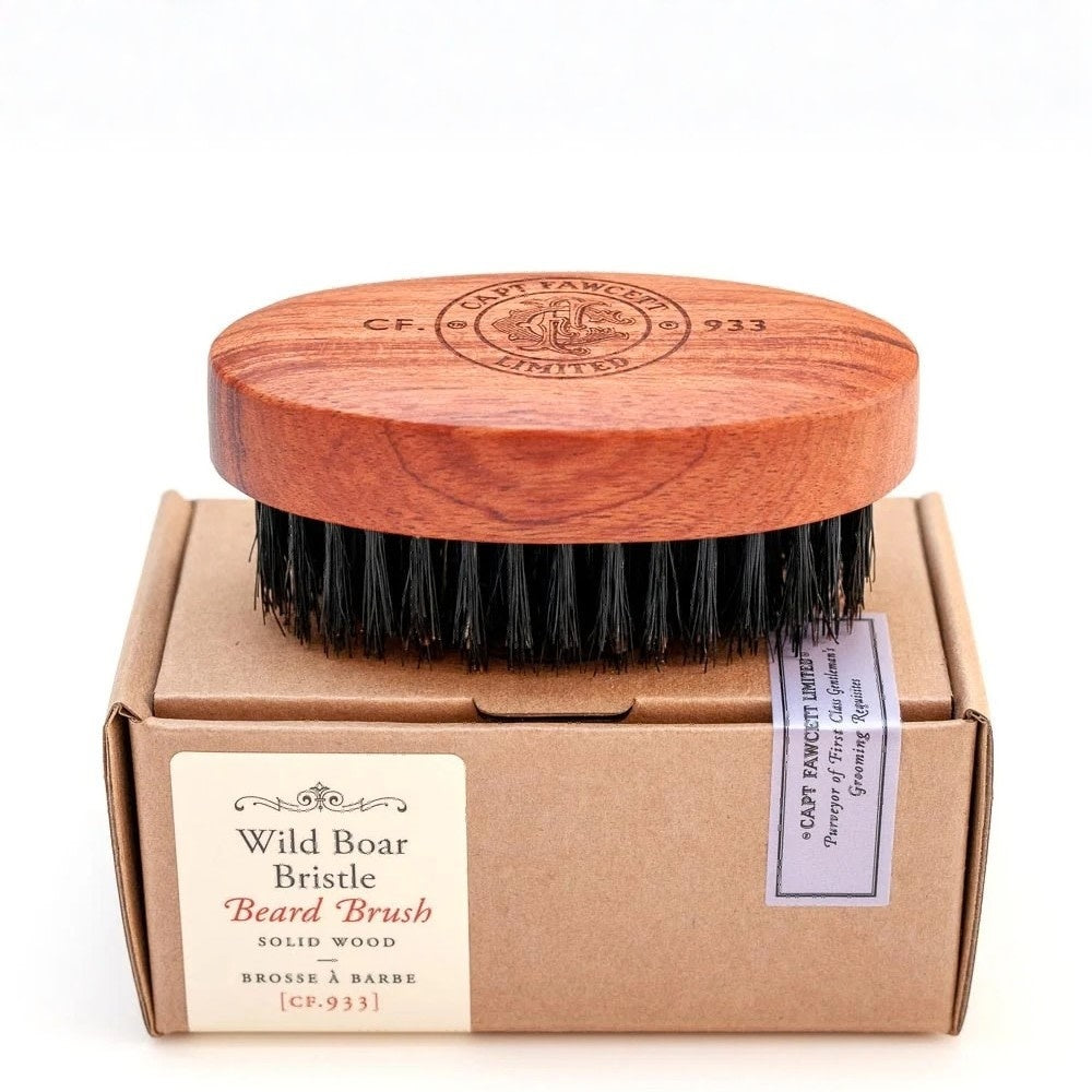 Brosse à barbe en poils de sanglier et manche en bois massif CF.933 (92mm/3.62" x 50mm/1.97")