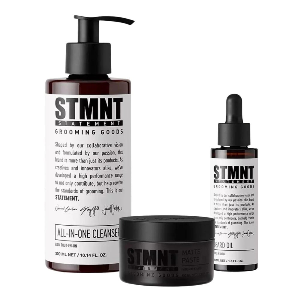 Ensemble "Daily Routine" Nettoyant tout en un, l'huile à barbe et la pâte matifiante "Matte Paste" (300ml/10.14oz, 100ml/3.38oz, 50ml/1.6oz)
