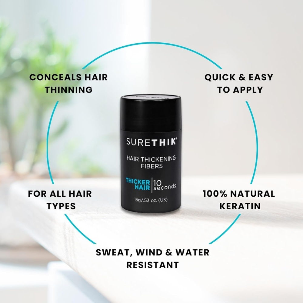 Fibres de kératine densifiant la masse "Hair Thickening Fibers" (15g/0.53oz) Noir