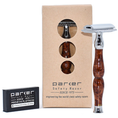 Parker - 45R Enamel Handle 3 Piece Safety Razor