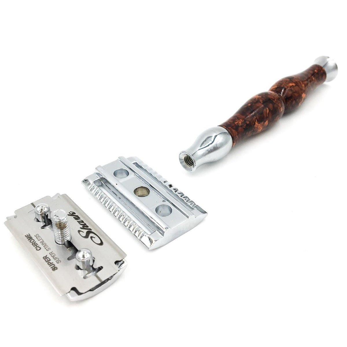 Parker - 45R Enamel Handle 3 Piece Safety Razor