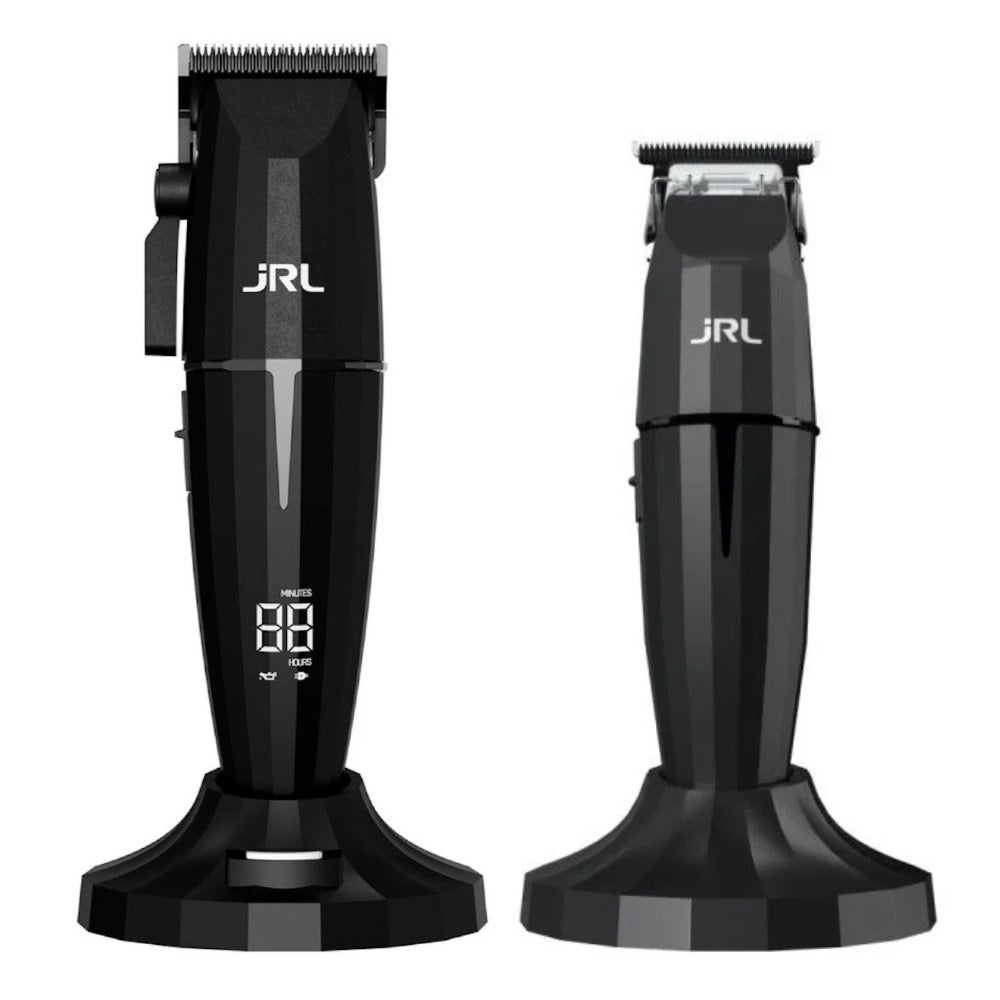 JRL Professional - Duo tondeuse et tondeuse de finition sans fil avec pile lithium-ion "ONYX Collection" - Noir