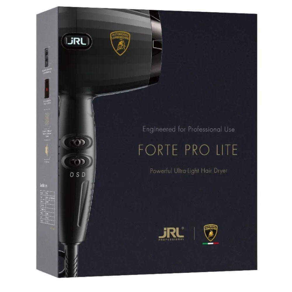 X Lamborghini – Sèche‑cheveux Forte PRO Lite ultra‑léger et puissant - 1 850 watts - Noir