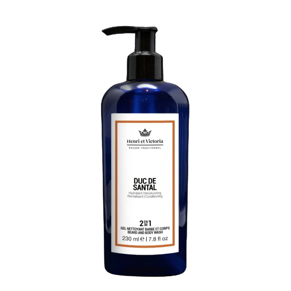 Gel nettoyant 2 en 1 barbe et corps "Duc de Santal" (230ml/7.8oz)