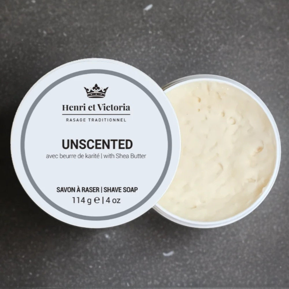 Savon à raser avec beurre de karité "Unscented" (114g/4.0oz)