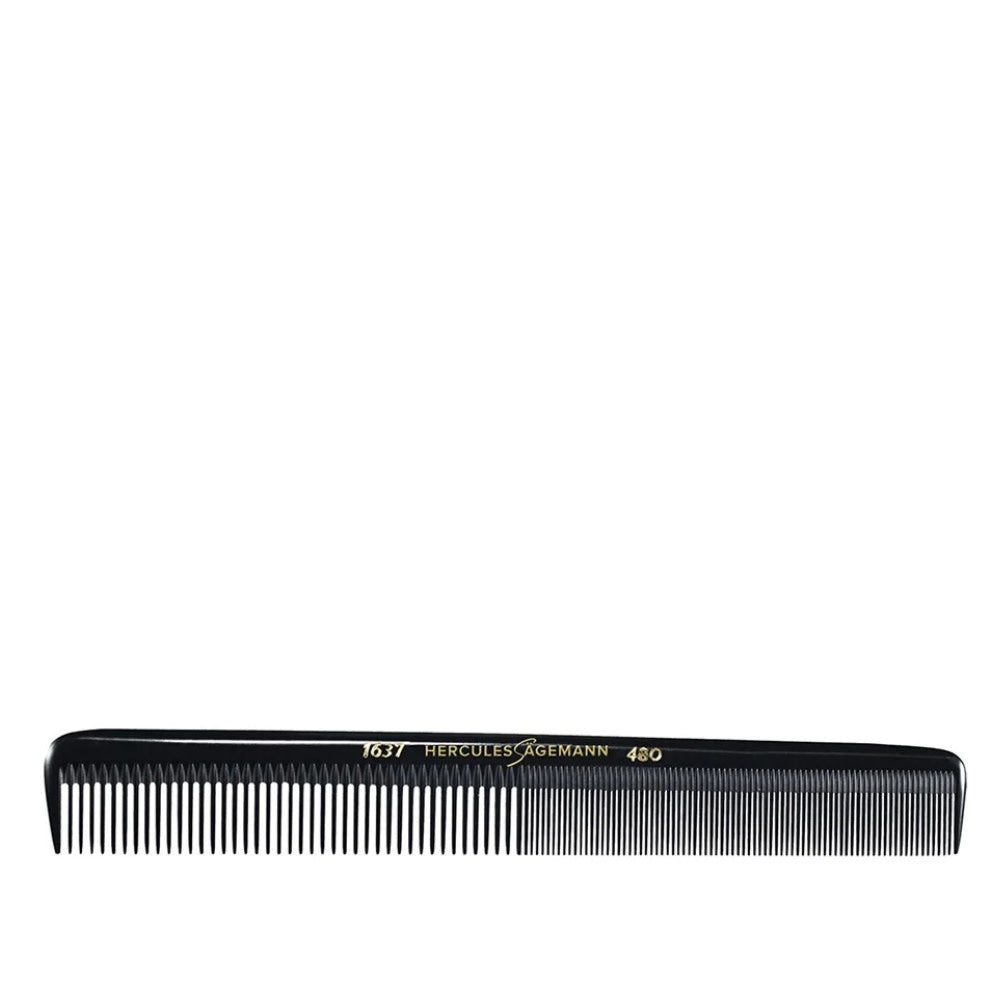 1637‑480 Professional Ebonite Cutting Comb (216mm/8.5") - Black