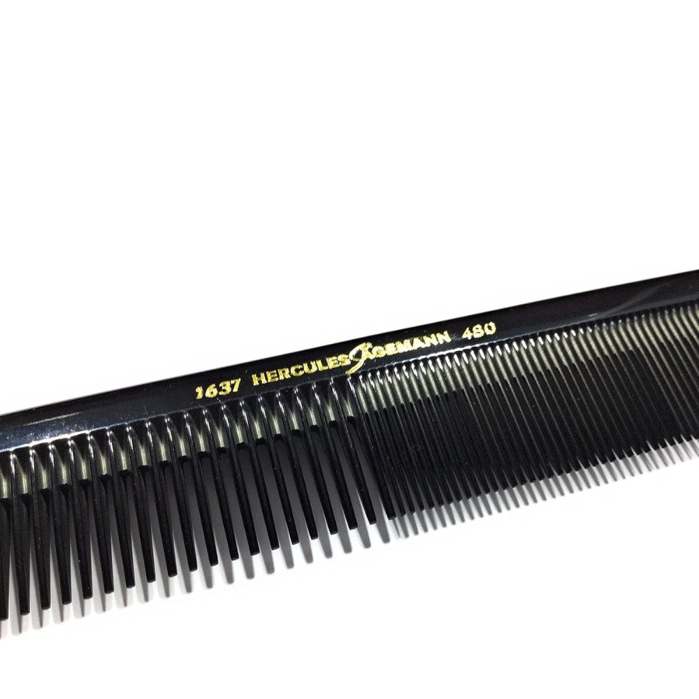 Peigne de coupe professionnel en ébonite 1637-480 (216mm/8.5") - Noir