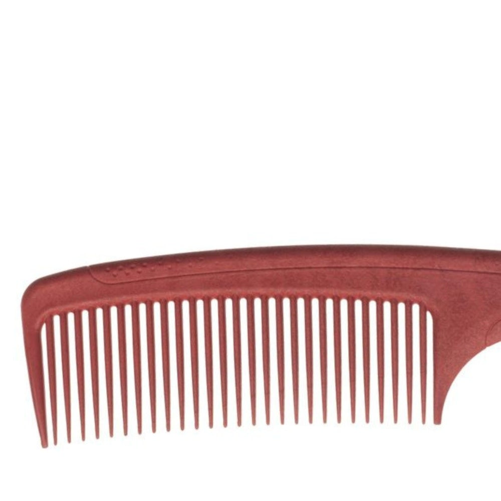 Peigne à manche antistatique avec dents larges Carbon 11 (225mm/8.85") - Rouge
