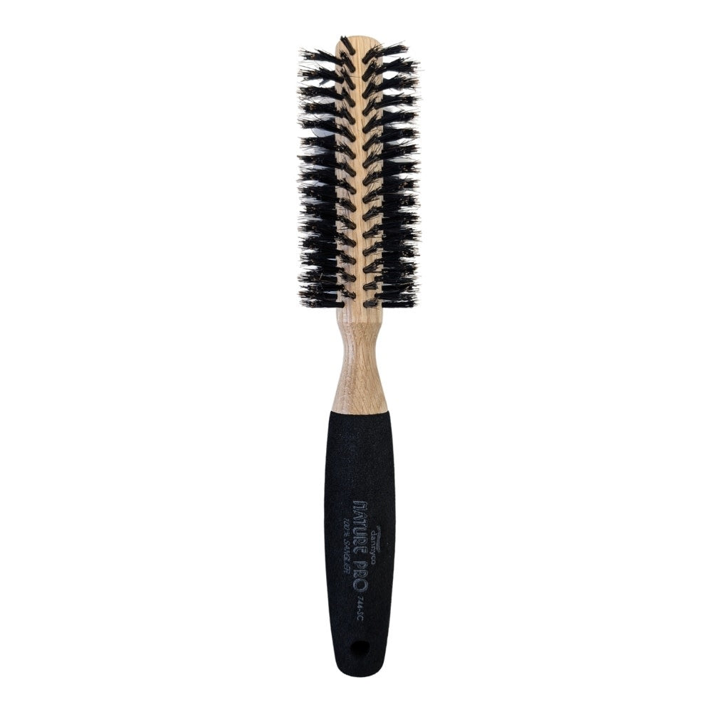 Brosse ronde en poil de sanglier "Nature Pro" recouvert d'éponge