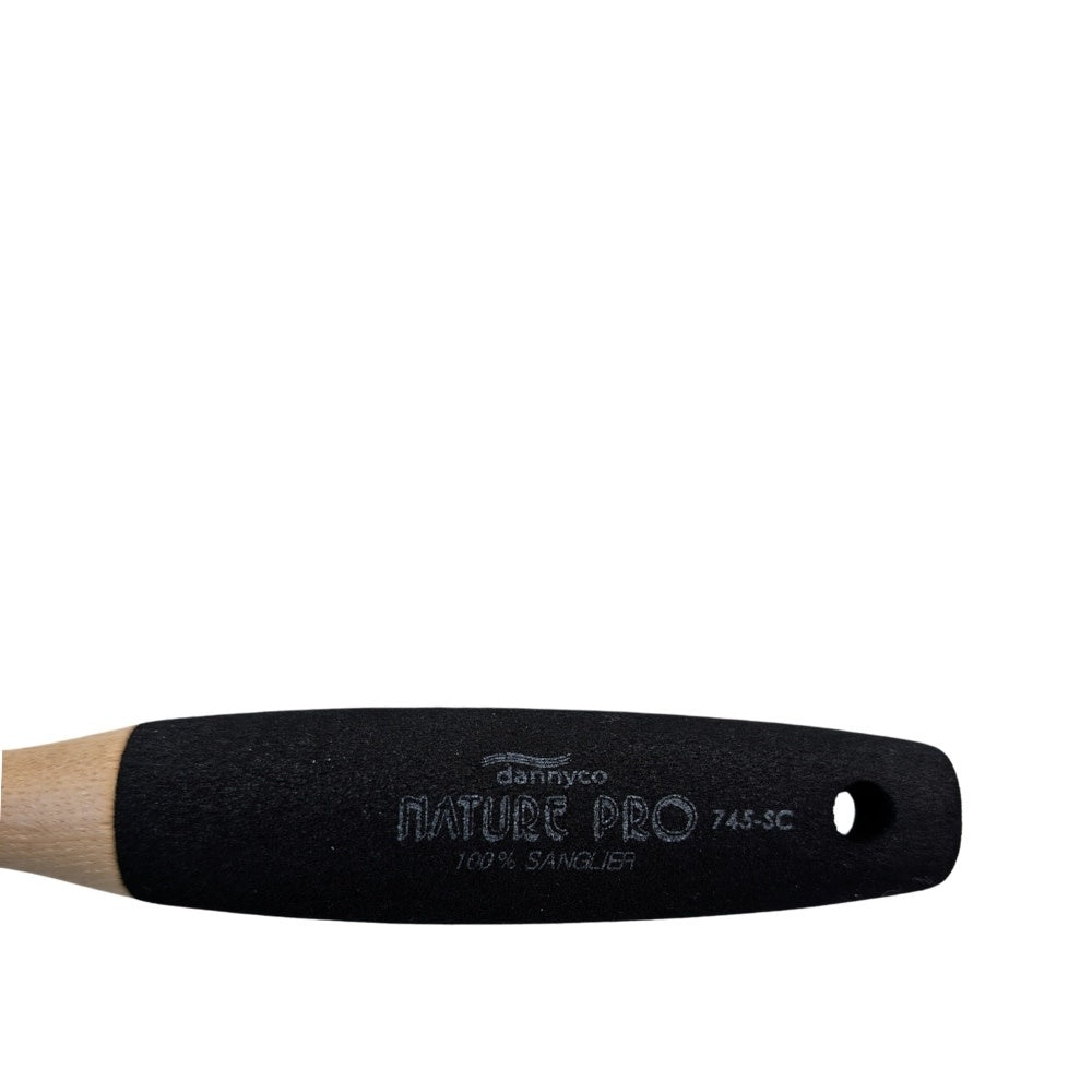 Brosse ronde en poil de sanglier "Nature Pro" recouvert d'éponge
