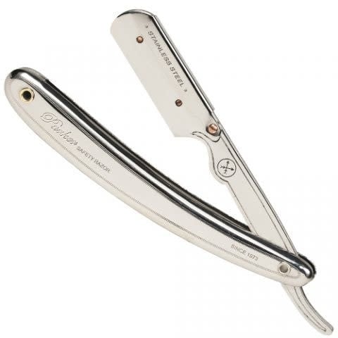 SR1 Straight blade barber razor with clip system - Stainless Steel