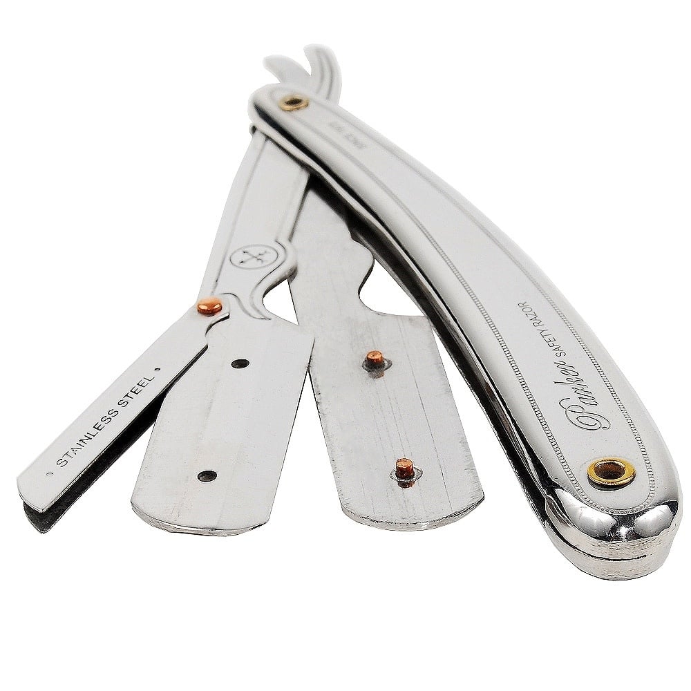 SR1 Straight blade barber razor with clip system - Stainless Steel