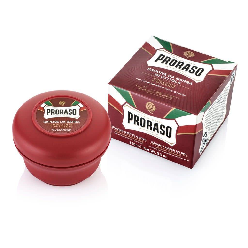 Shaving Soap in a Bowl with Sandalwood Oil and Shea Butter - For coarse beards (150ml/5.2oz)