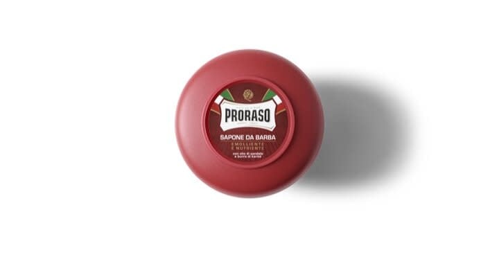 Shaving Soap in a Bowl with Sandalwood Oil and Shea Butter - For coarse beards (150ml/5.2oz)