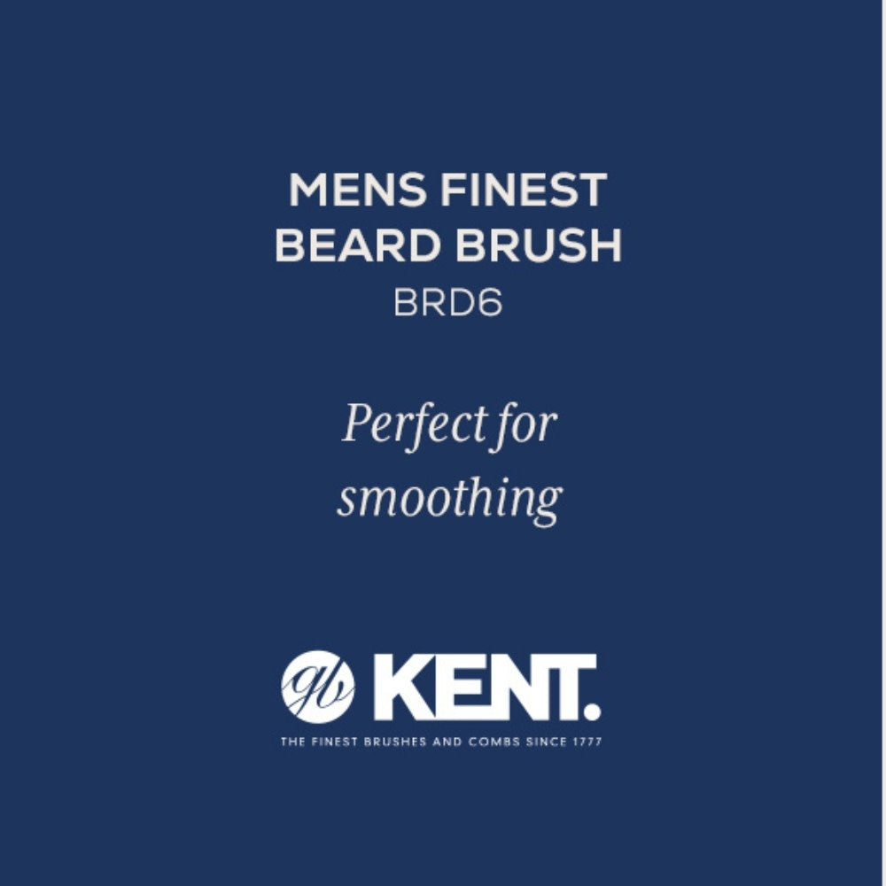 KENT. - Brosse à barbe noeud papillion - Fabriqué en bois d'hêtre et poils en crin de cheval (84mm/3.31") - BRD6