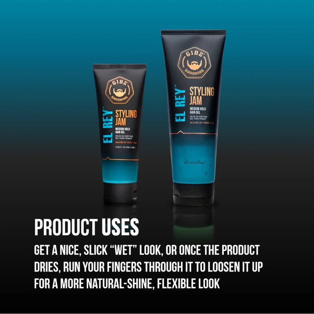 Gibs Grooming - Gel coiffant "El Rey Styling Jam" - Tenue moyenne,  brillance variable
