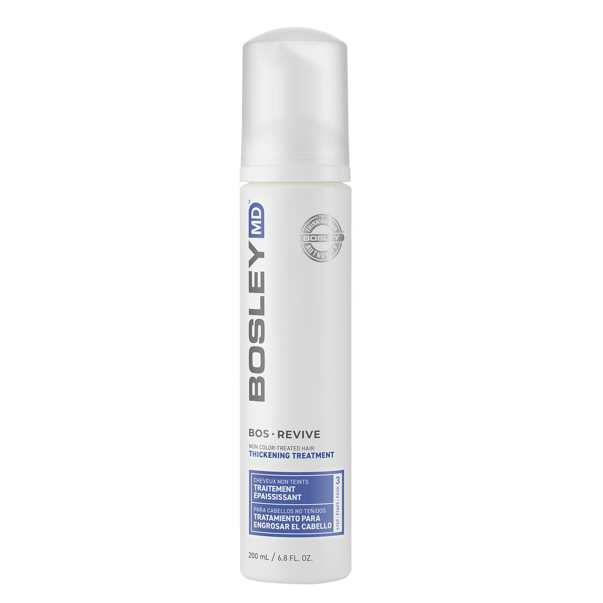 Traitement épaississant "BosRevive" étape 3 (BLEU) - Pour cheveux clairsemés naturels (200ml/6.8oz)