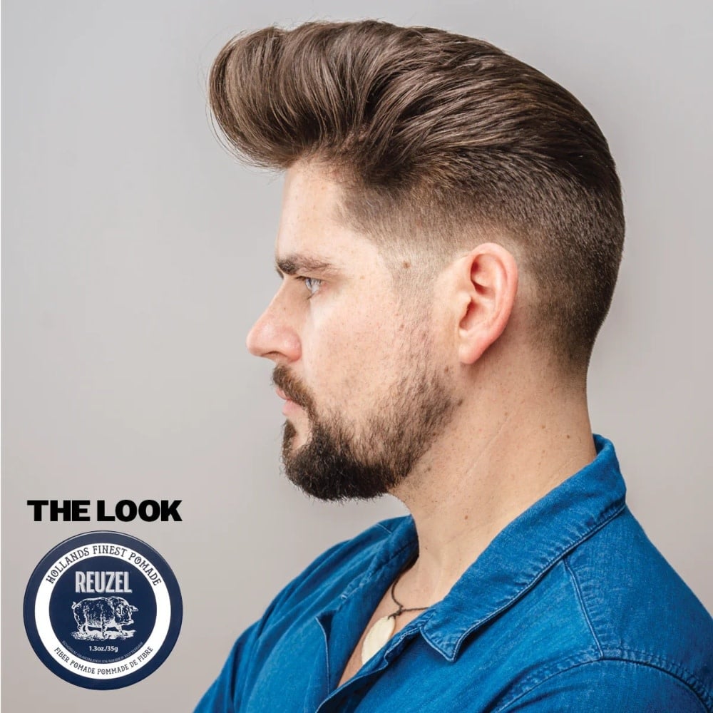 Pommade de fibre "Fiber Pomade" - Tenue ferme et flexible, fini naturelle (Navy)