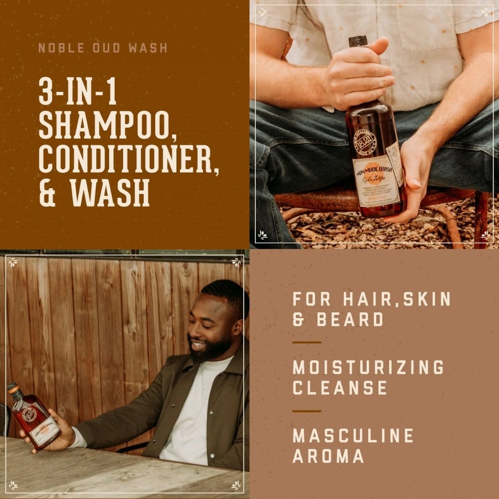 Nettoyant 3 en 1 barbe, cheveux et corps "Noble Oud"