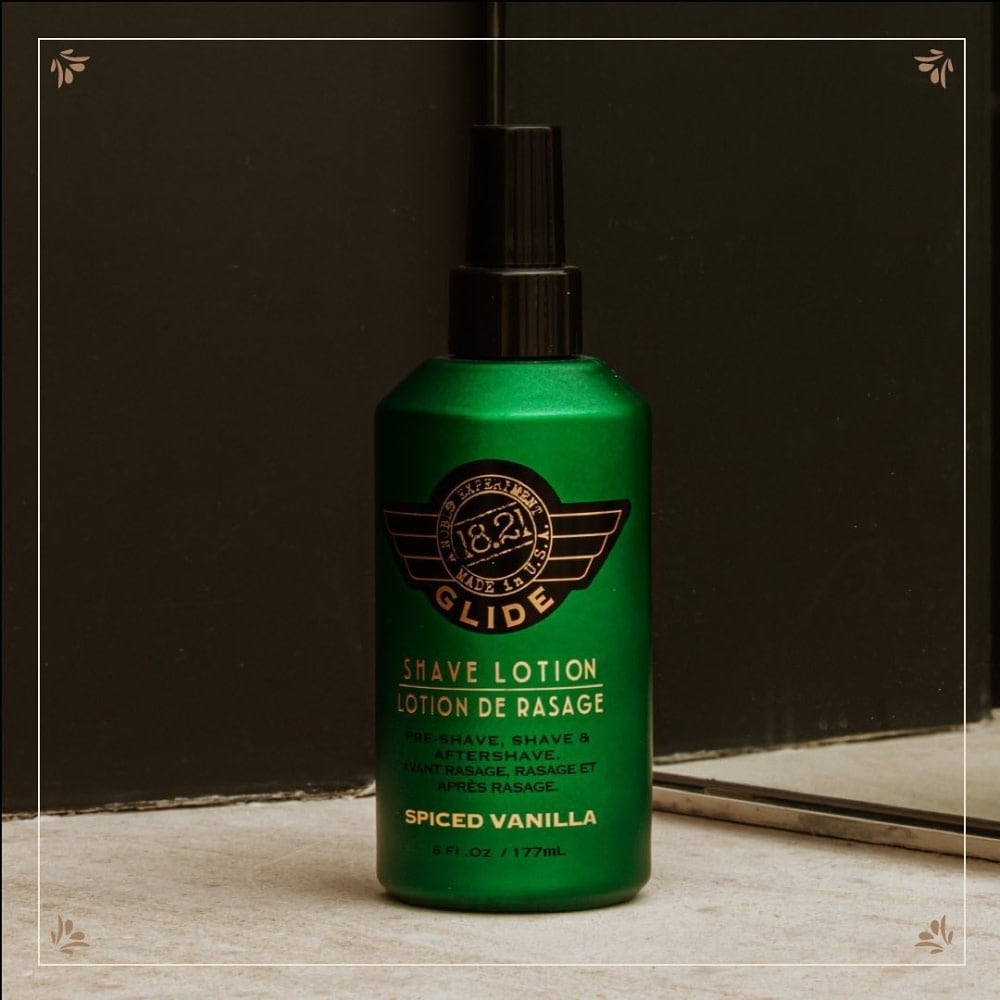 Lotion de rasage,  avant rasage, rasage et après rasage "Spiced Vanilla Glide"