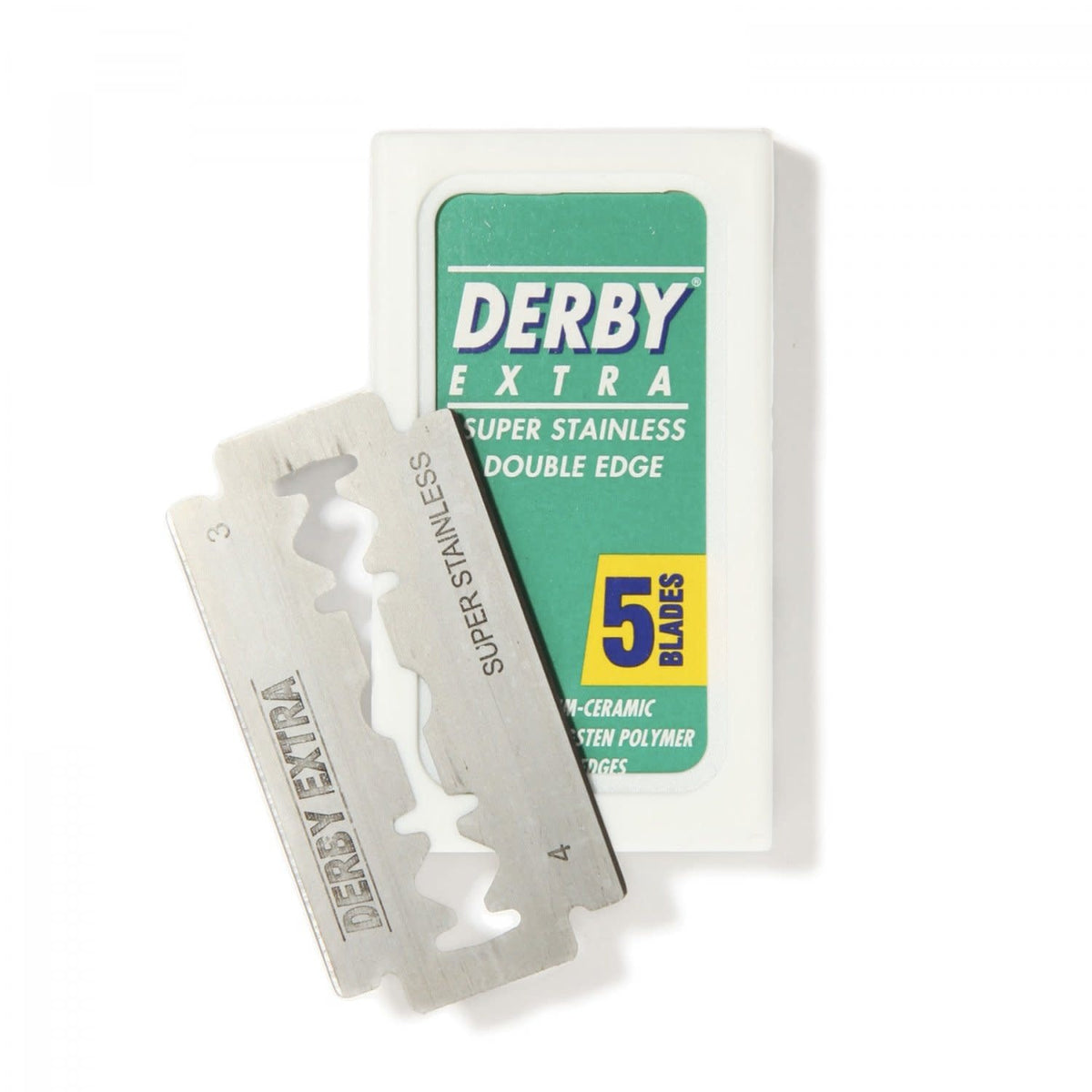 Derby - 100 Lames de rasoir à double tranchant en acier inoxydable Extra (20 x 5 Lames)