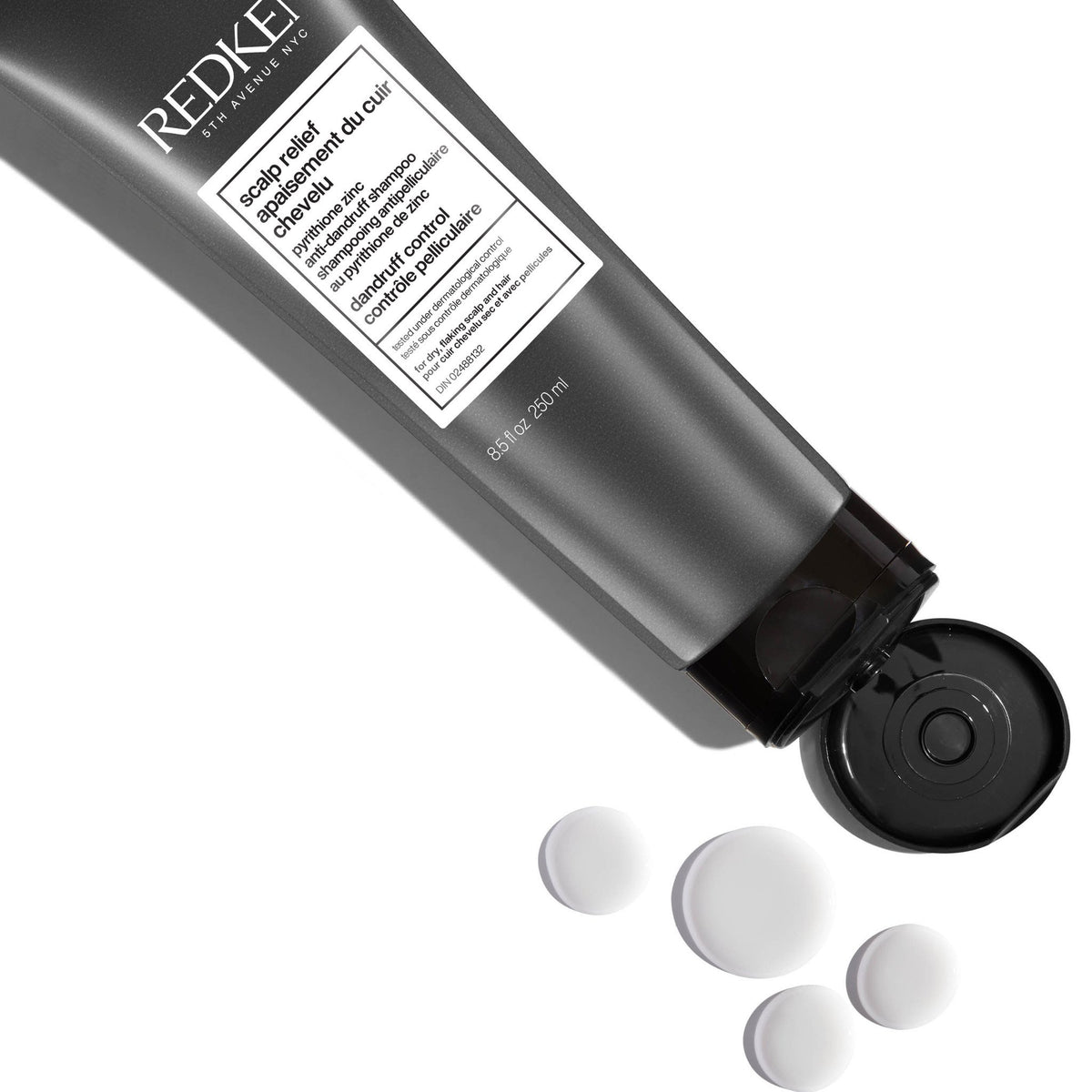 Shampoing antipelliculaire "Scalp Relief" riche en pyrithione de zinc - Pour cheveux et cuir chevelu sec et avec pellicules (250ml/8.5oz)