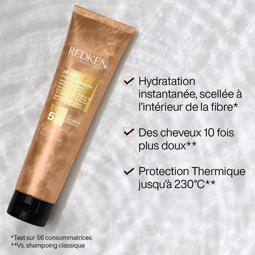 Traitement hydratation intense sans rinçage "All Soft" (150ml/5.1oz)